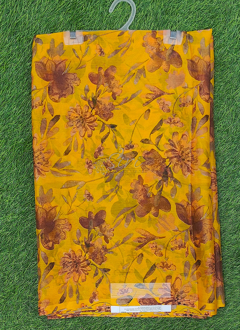 Latest Garden Vareli Printed Nara Chiffon Saree
