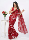 High Quality Garden Vareli Printed Nara Chiffon Saree