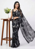 High Quality Garden Vareli Printed Nara Chiffon Saree