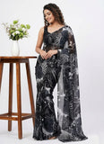 High Quality Garden Vareli Printed Nara Chiffon Saree