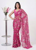 High Quality Garden Vareli Printed Nara Chiffon Saree