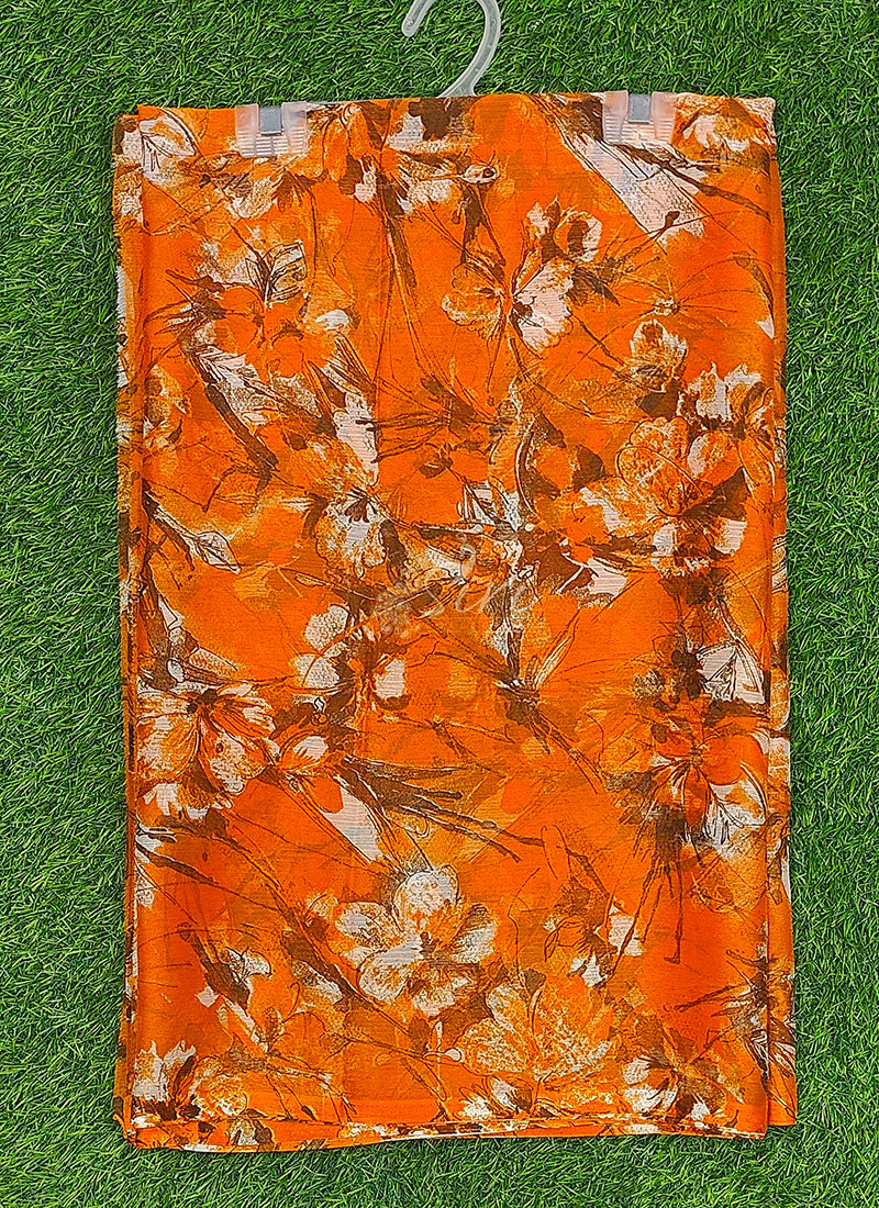 High Quality Garden Vareli Printed Nara Chiffon Saree