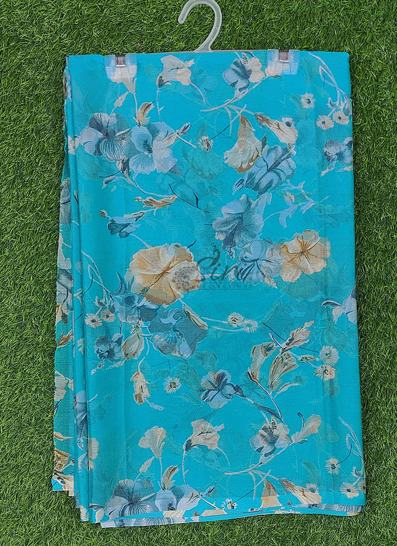 High Quality Garden Vareli Printed Nara Chiffon Saree