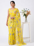 High Quality Garden Vareli Printed Nara Chiffon Saree