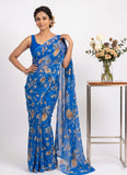 High Quality Garden Vareli Printed Nara Chiffon Saree