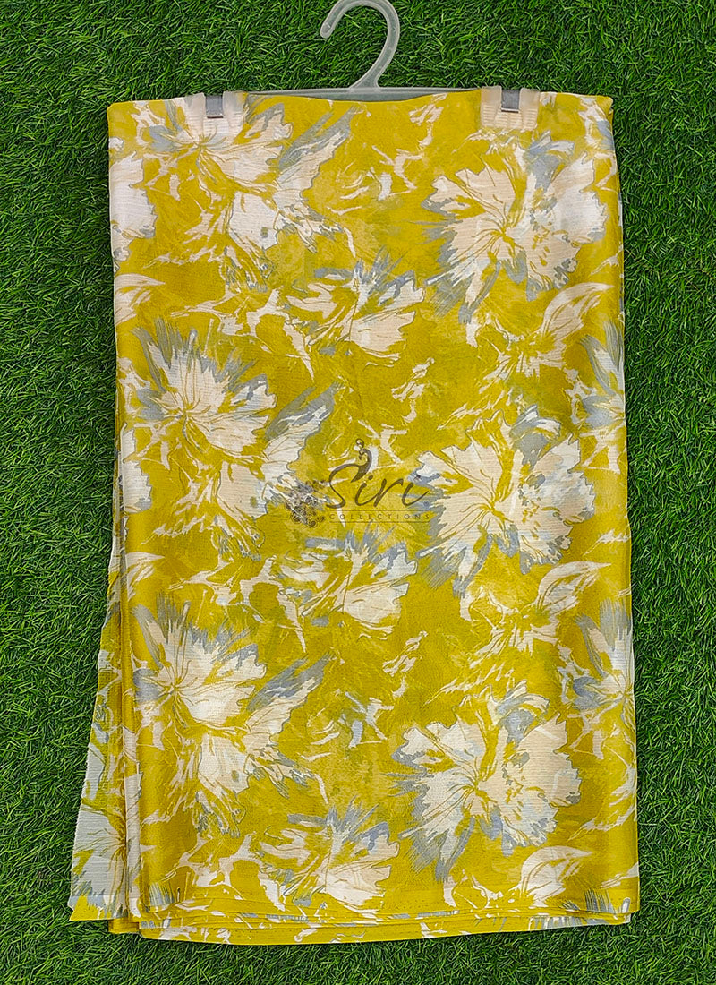 High Quality Garden Vareli Printed Nara Chiffon Saree