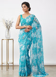 High Quality Garden Vareli Printed Nara Chiffon Saree