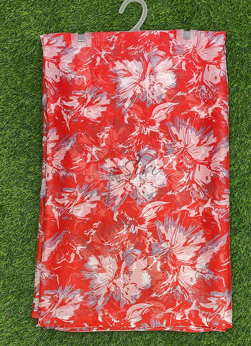 High Quality Garden Vareli Printed Nara Chiffon Saree