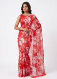 High Quality Garden Vareli Printed Nara Chiffon Saree