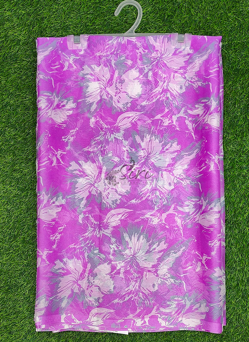 High Quality Garden Vareli Printed Nara Chiffon Saree