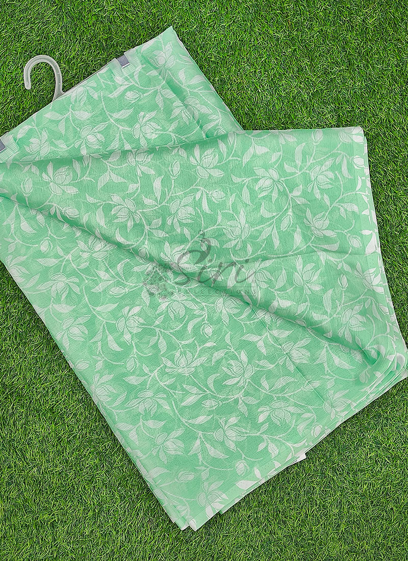 High Quality Garden Vareli Printed Nara Chiffon Saree