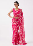 Latest Garden Vareli Printed Nara Chiffon Saree