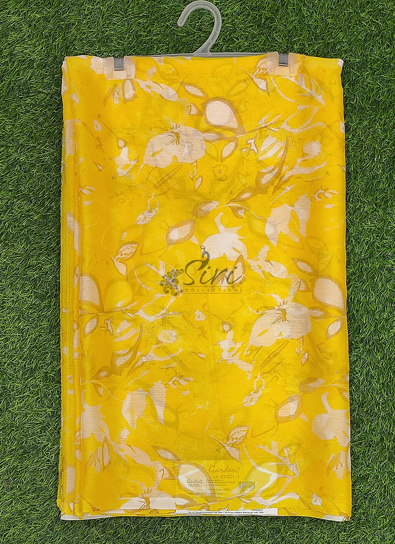 Latest Garden Vareli Printed Nara Chiffon Saree