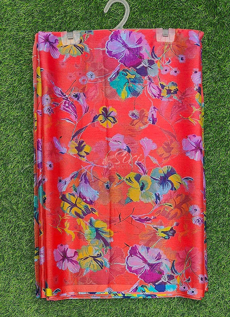 Latest Garden Vareli Printed Nara Chiffon Saree