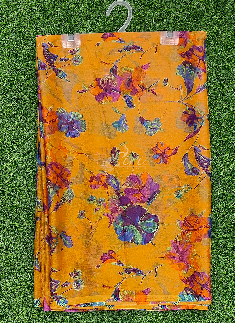 Latest Garden Vareli Printed Nara Chiffon Saree