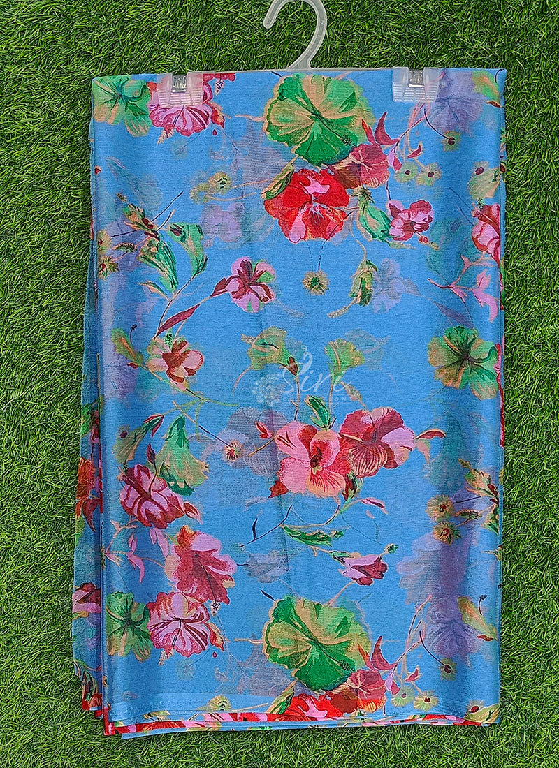 Latest Garden Vareli Printed Nara Chiffon Saree