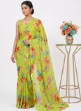 Latest Garden Vareli Printed Nara Chiffon Saree