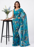 Latest Garden Vareli Printed Nara Chiffon Saree
