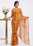 Latest Garden Vareli Printed Nara Chiffon Saree