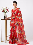 Latest Garden Vareli Printed Nara Chiffon Saree