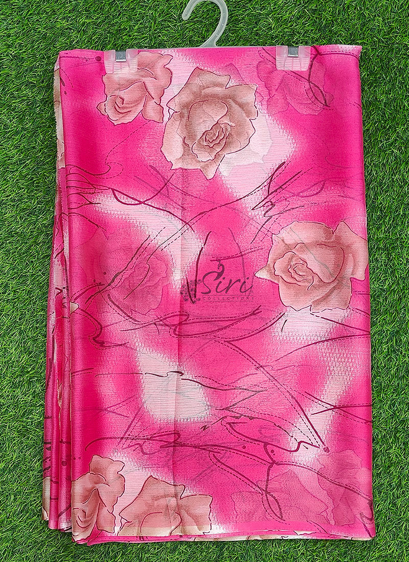 Latest Garden Vareli Printed Nara Chiffon Saree