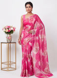 Latest Garden Vareli Printed Nara Chiffon Saree