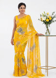 Latest Garden Vareli Printed Nara Chiffon Saree