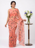 Latest Garden Vareli Printed Nara Chiffon Saree