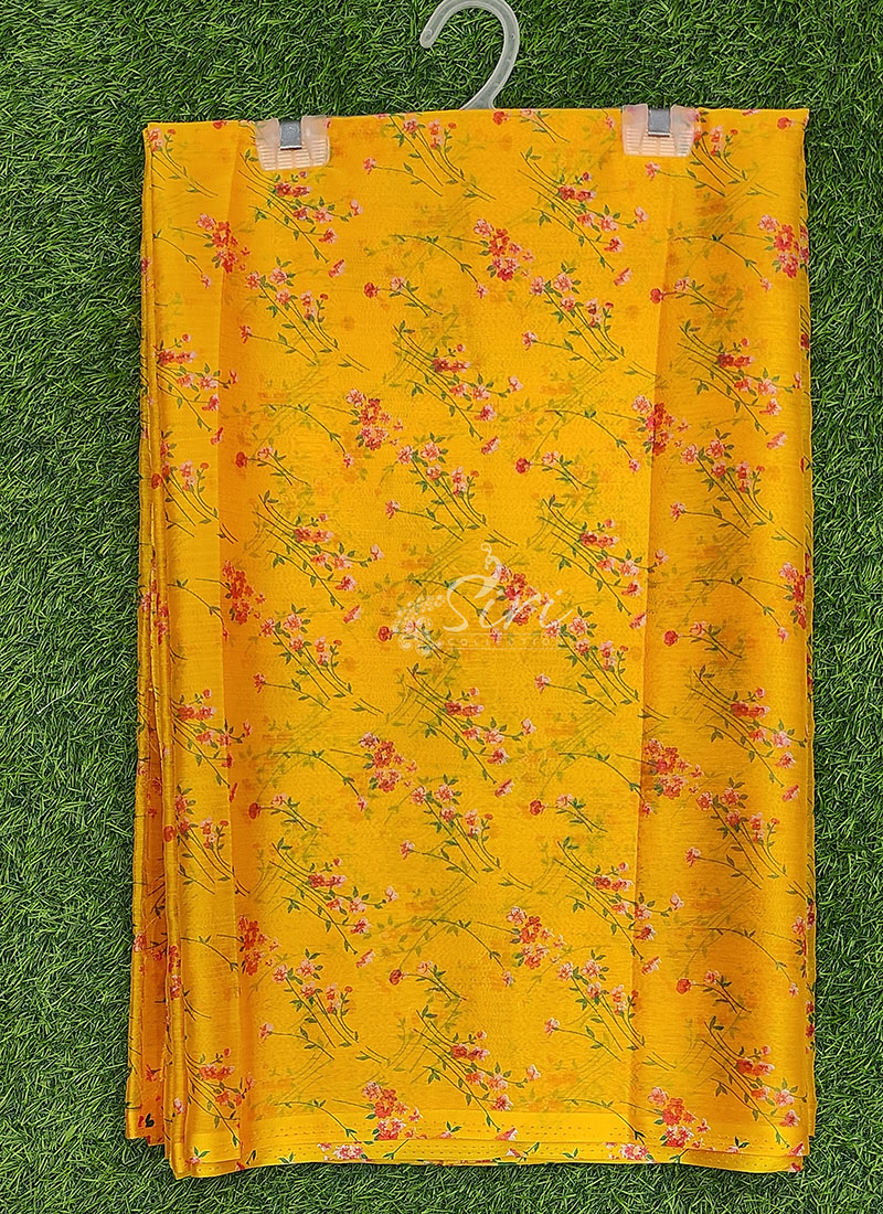 Latest Garden Vareli Printed Nara Chiffon Saree