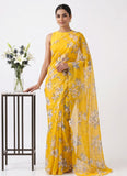 Latest Garden Vareli Printed Nara Chiffon Saree