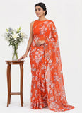 Latest Garden Vareli Printed Nara Chiffon Saree