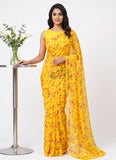 Latest Garden Vareli Printed Nara Chiffon Saree