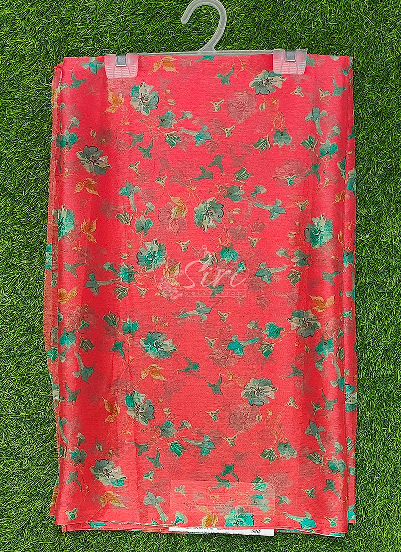 Latest Light Weight Garden Vareli Nara Chiffon Saree