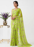 Latest Light Weight Garden Vareli Nara Chiffon Saree