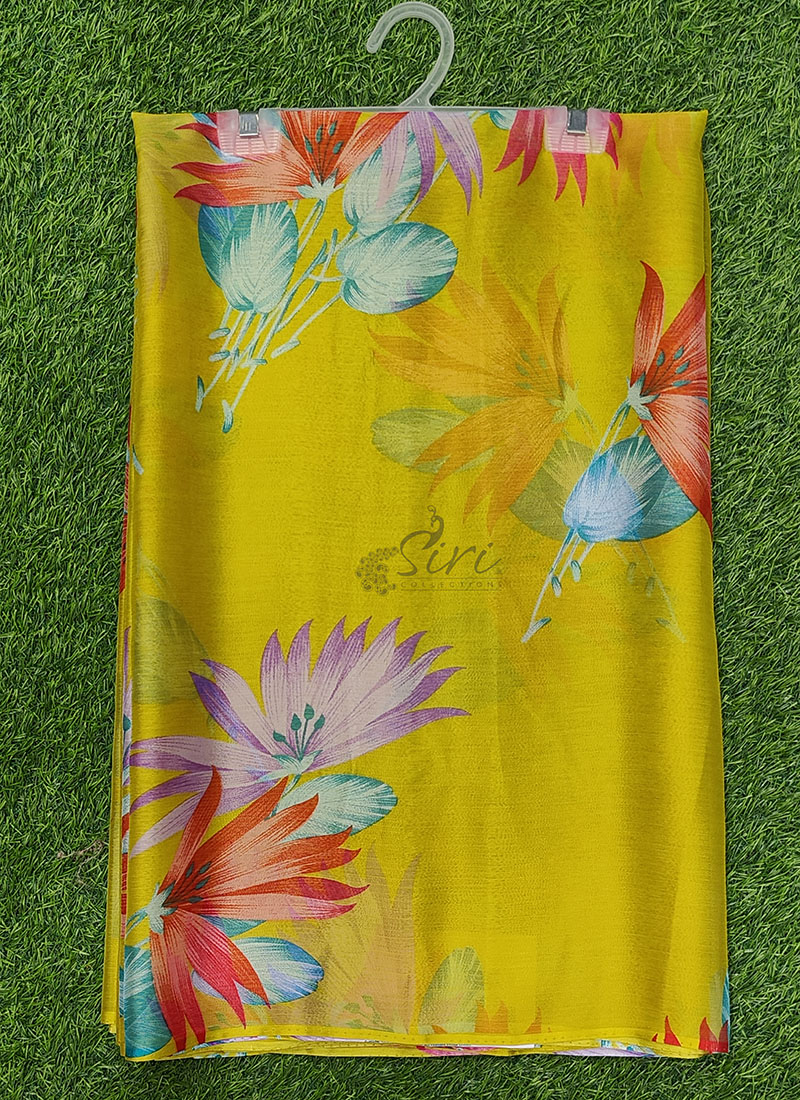 Latest Garden Vareli Printed Nara Chiffon Saree