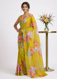 Latest Garden Vareli Printed Nara Chiffon Saree