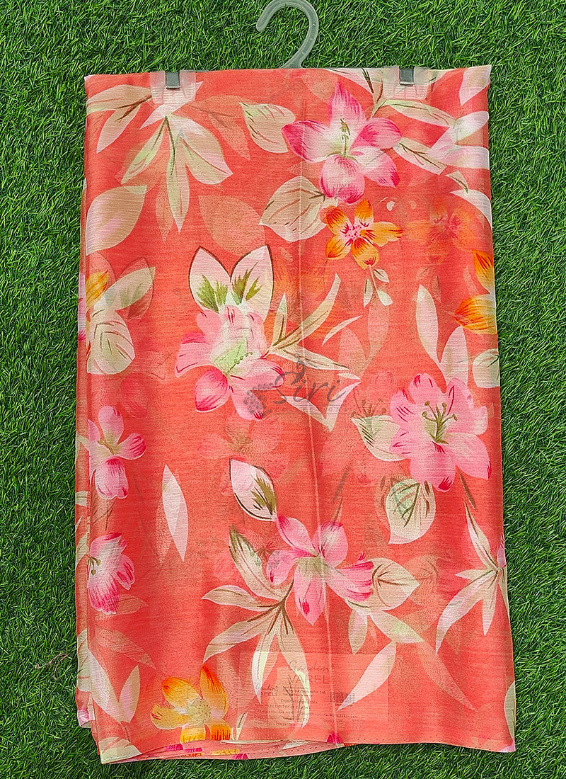 Latest Garden Vareli Printed Nara Chiffon Saree