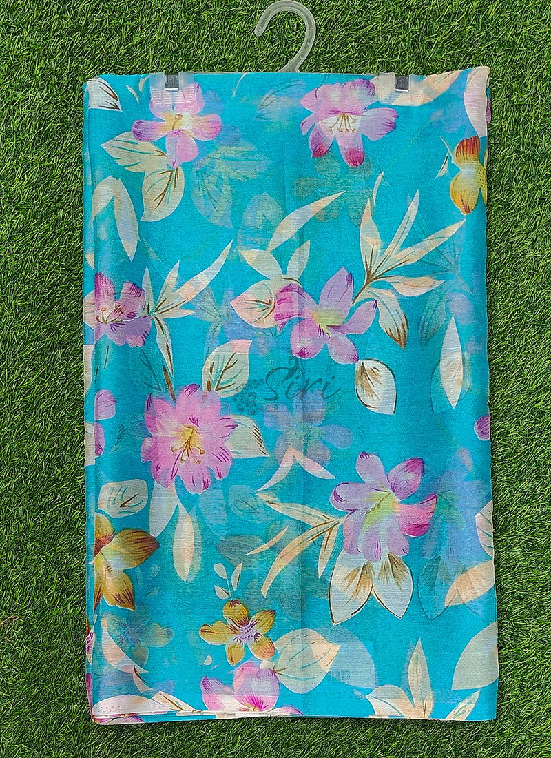 Latest Garden Vareli Printed Nara Chiffon Saree