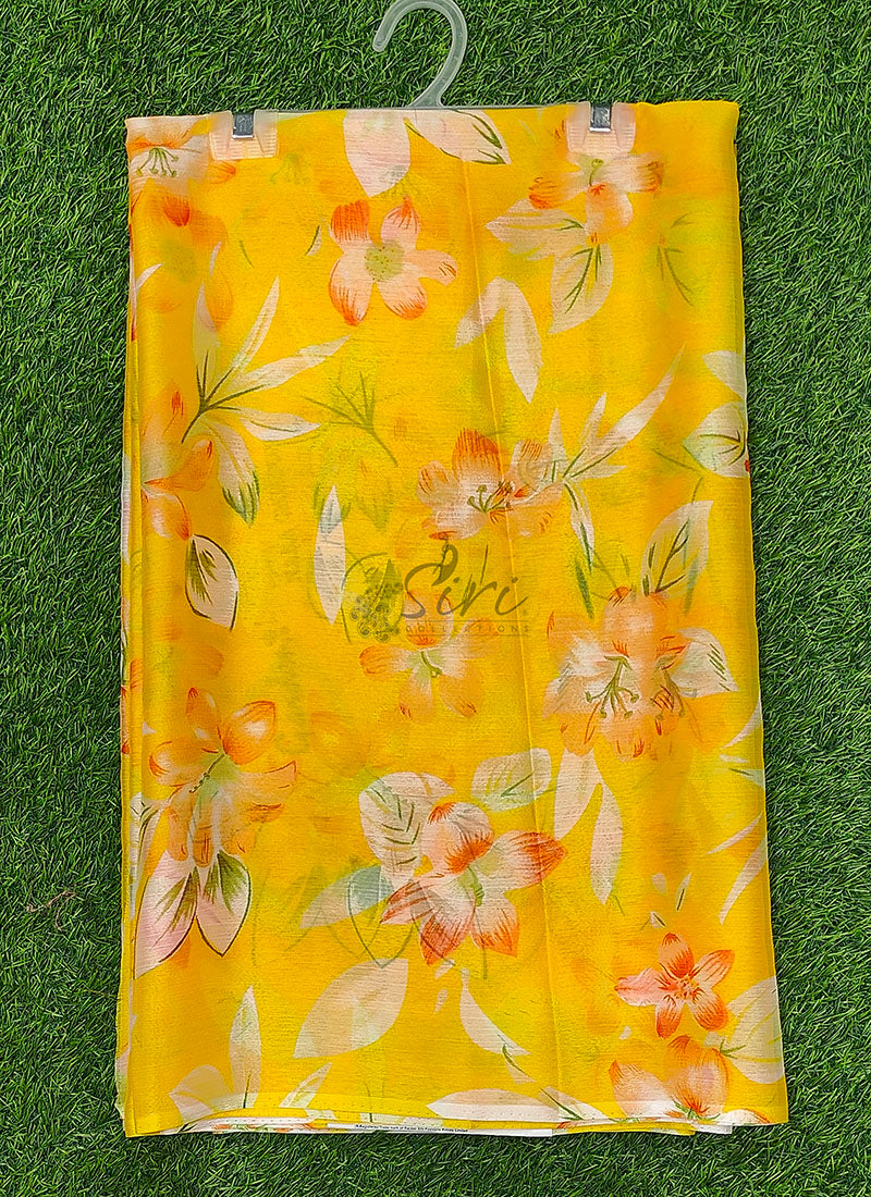Latest Garden Vareli Printed Nara Chiffon Saree