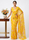 High Quality Garden Vareli Printed Nara Chiffon Saree