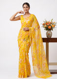 High Quality Garden Vareli Printed Nara Chiffon Saree