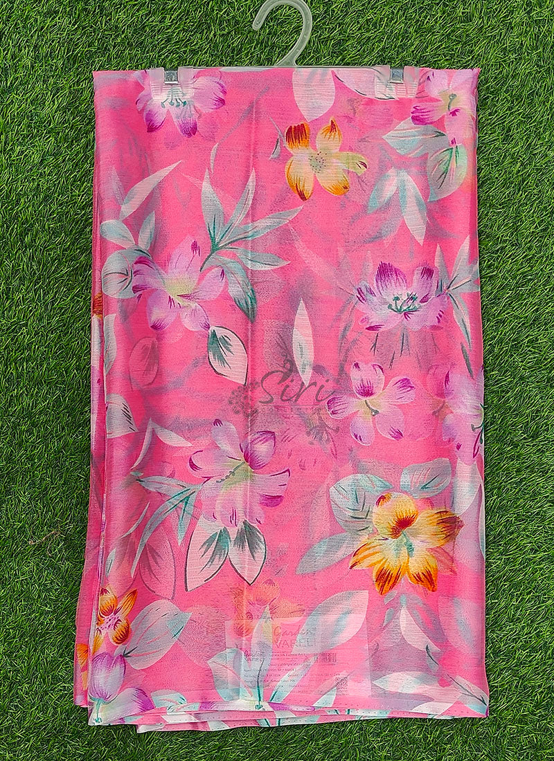 Latest Garden Vareli Printed Nara Chiffon Saree
