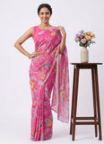 Latest Garden Vareli Printed Nara Chiffon Saree