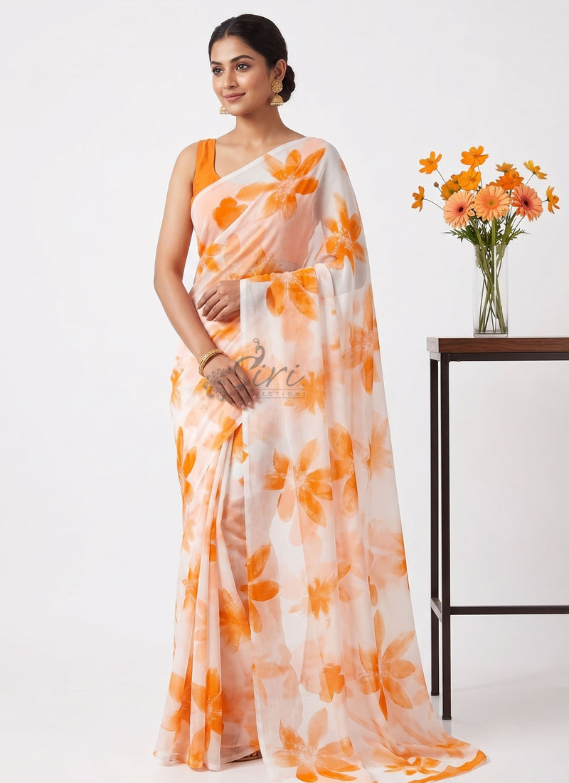 Lightweight Garden Vareli Nara Chiffon Saree