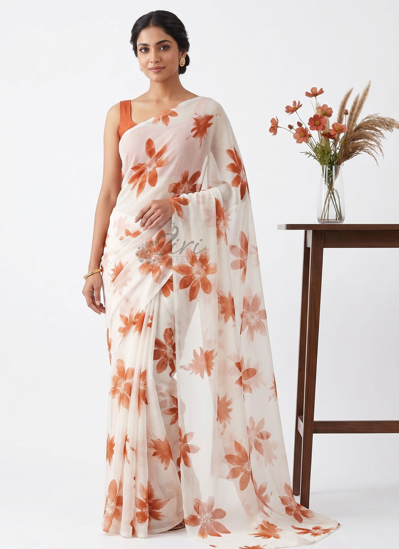 Lightweight Garden Vareli Nara Chiffon Saree