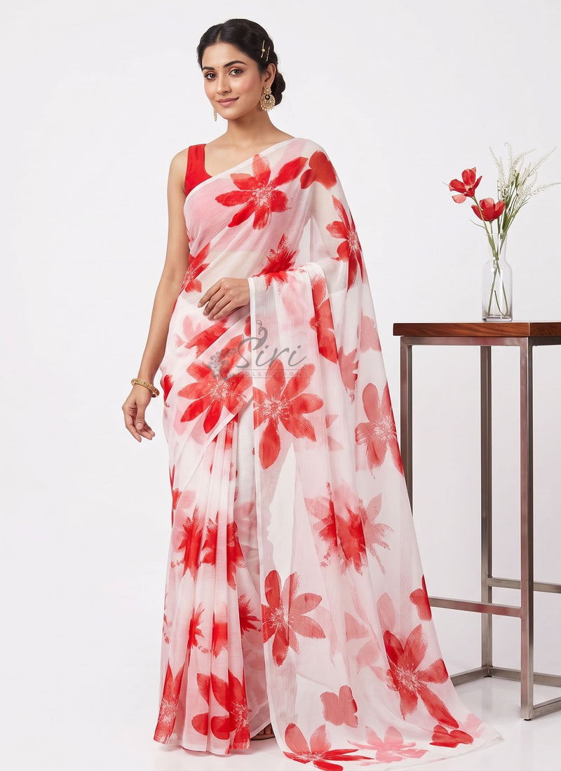 Lightweight Garden Vareli Nara Chiffon Saree