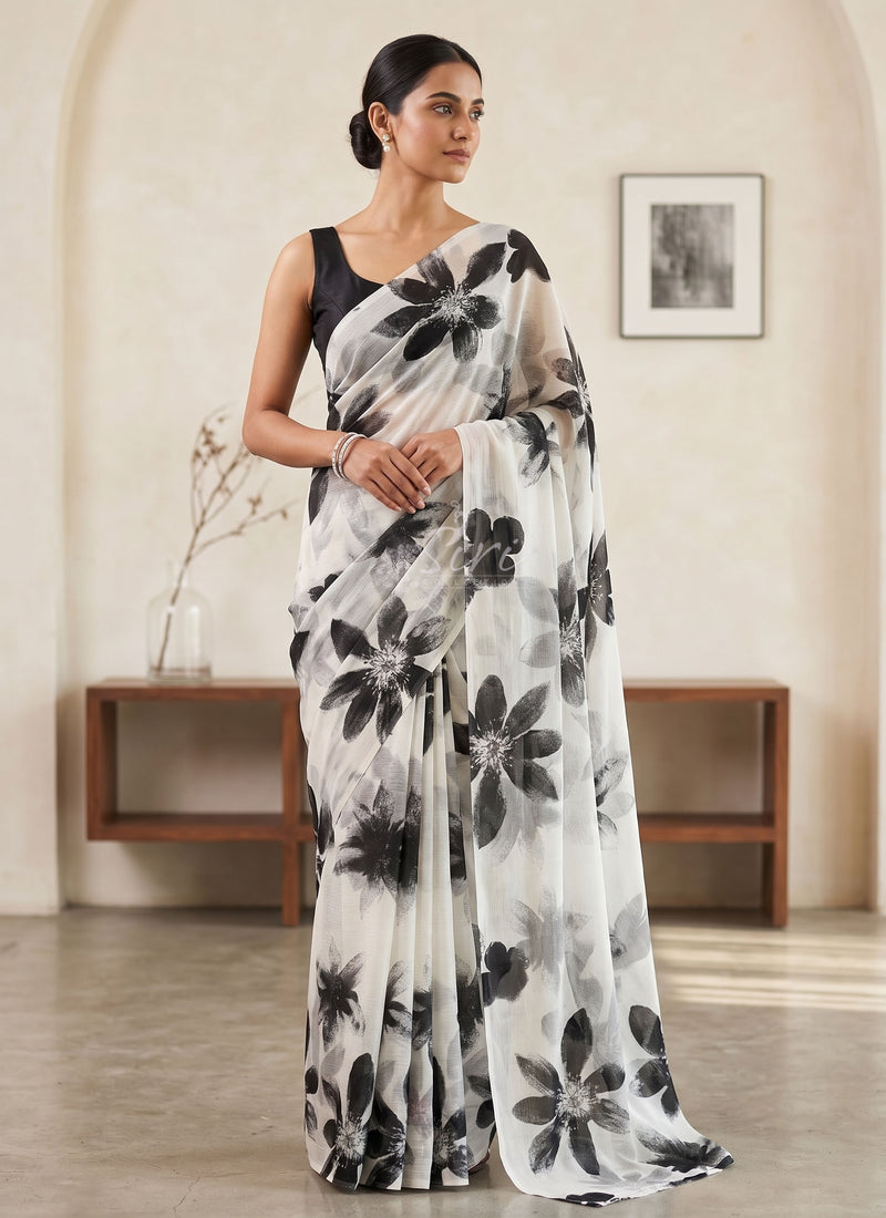 Lightweight Garden Vareli Nara Chiffon Saree
