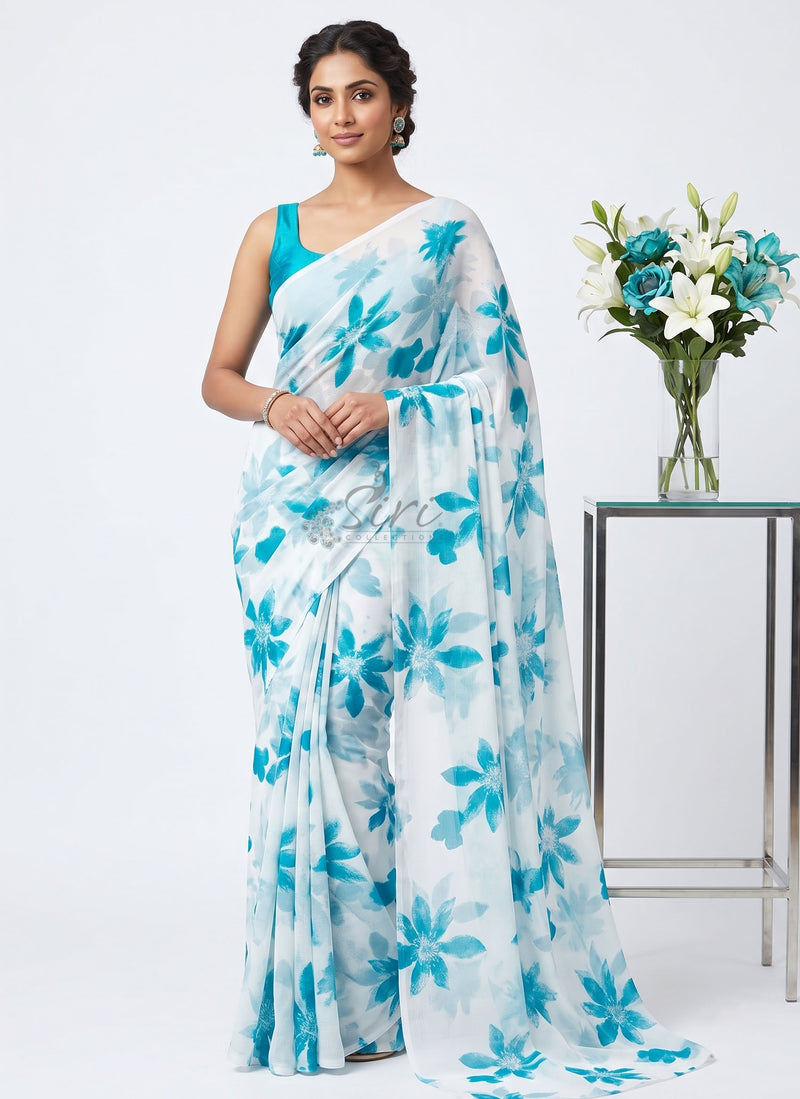 Lightweight Garden Vareli Nara Chiffon Saree