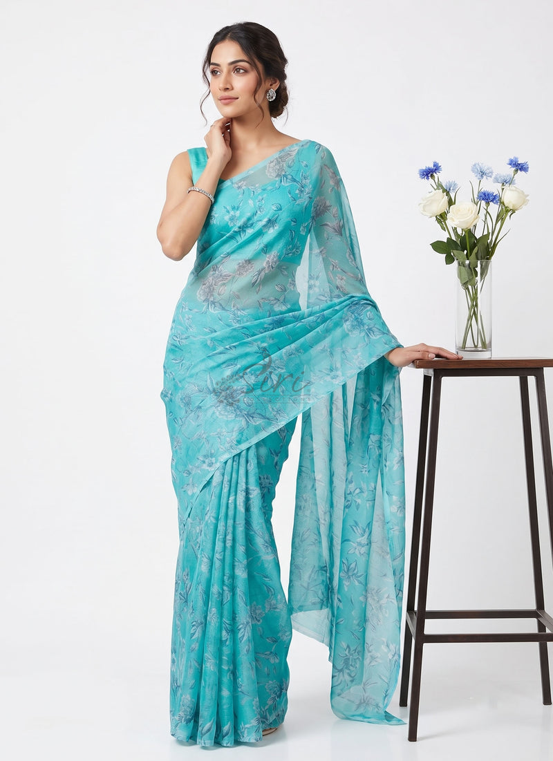 Lightweight Garden Vareli Nara Chiffon Saree