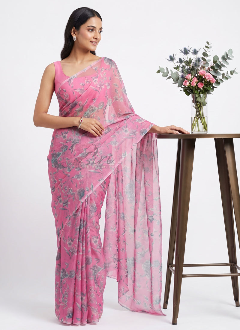 Lightweight Garden Vareli Nara Chiffon Saree